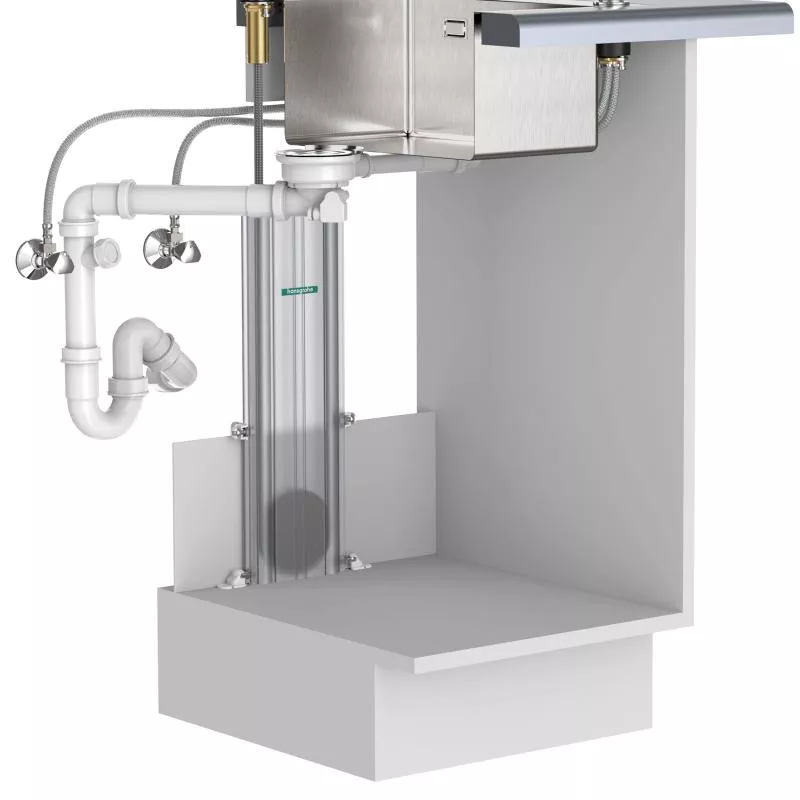 Baterie bucatarie Hansgrohe Aquno Select M81, 3/8'', inalta, tip C, dus, 3 functii, mat, otel, 73831800 [11]