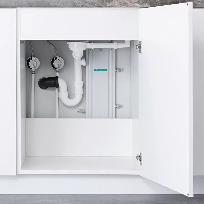 Baterie bucatarie Hansgrohe Aquno Select M81, 3/8'', inalta, tip C, dus, 3 functii, mat, otel, 73831800 [9]