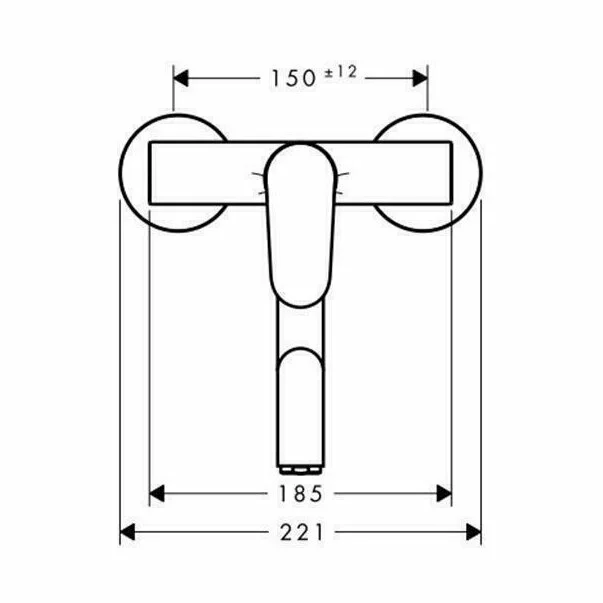 Baterie bucatarie Hansgrohe Focus cu montare pe perete crom [1]