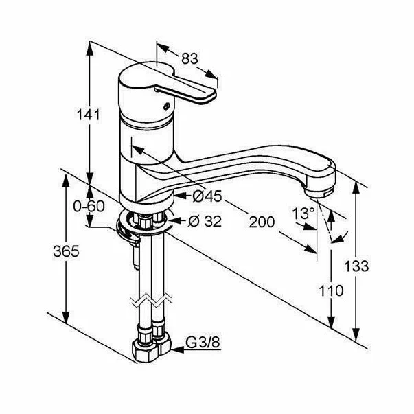 Baterie bucatarie Kludi Logo Neo pipa rotativa crom lucios [1]