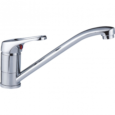 Baterii sanitare - Baterie bucatarie La Brocca SIENA P100C501, Monocomanda, Pipa lunga rotativa, Economie de apa, Silentioasa, Usor de curatat si instalat, alama sanitara, Finisaj crom