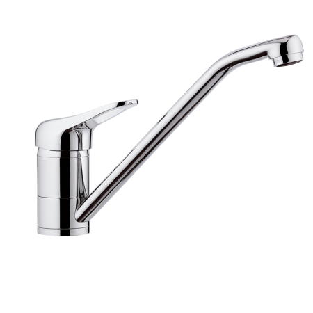 Baterii bucatarie - Baterie bucatarie Remer Rubinetterie Kitchen K40, monocomanda, finisaj cromat, pipa inalta 45grade, alama sanitara
