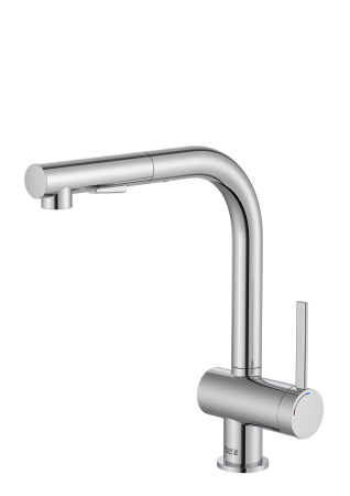 Baterii bucatarie - Baterie bucatarie Roca A5A851FC00, 0.8 bar, 302 mm, 225 mm, 1 orificii instalare, 2 sprayuri, 180 unghi pivotare, Crom