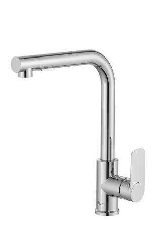 Baterii bucatarie - Baterie bucatarie Roca A5A856EC00, 0.8 bar, 296 mm, 217 mm, 1 orificii instalare, 2 sprayuri, 150 unghi pivotare, Crom