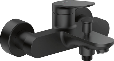 Baie - Baterie cada Duravit WA5230000046, Wave, montaj pe perete, tip incastrare aparent, tip comanda monocomanda, negru