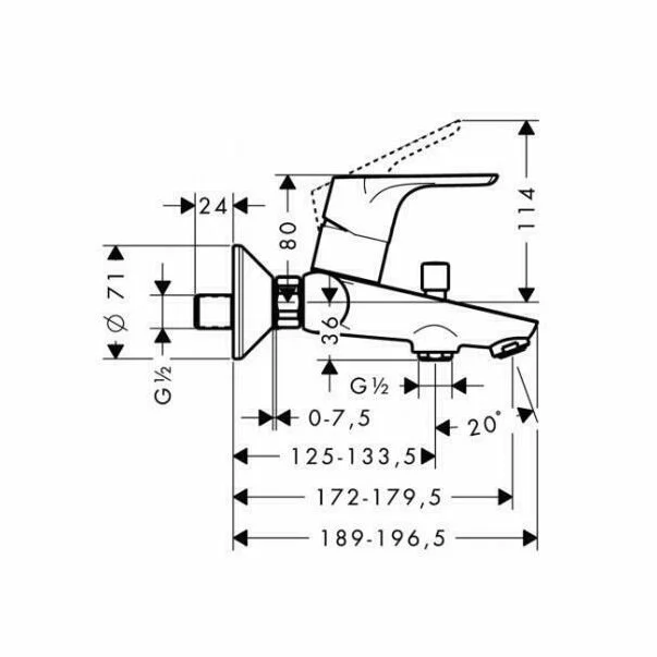 Baterie cada - dus Hansgrohe Focus E2 crom lucios [1]