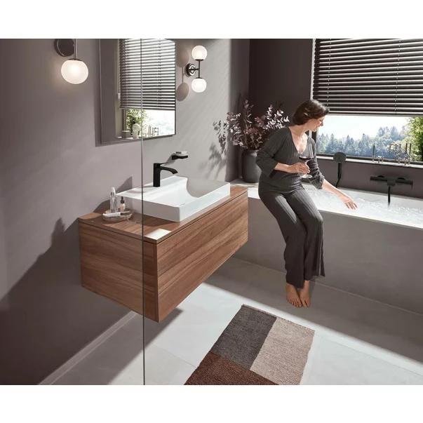 Baterie cada - dus Hansgrohe Vivenis negru mat monocomanda [3]