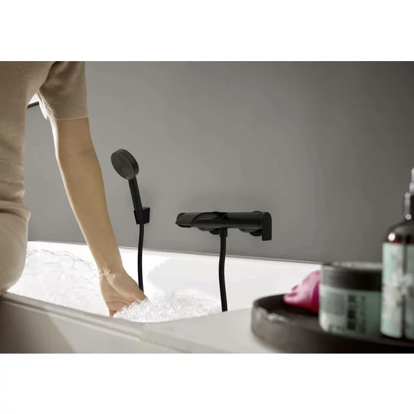 Baterie cada - dus Hansgrohe Vivenis negru mat monocomanda [1]