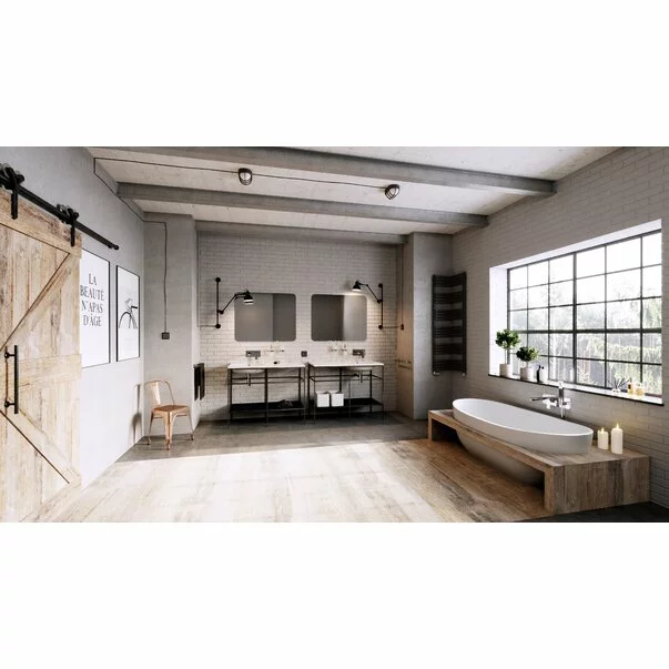 Baterie cada - dus incastrata Ferro Square crom cu pipa si set dus [3]