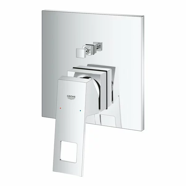 Baterie cada - dus incastrata Grohe Eurocube 2 functii crom [3]
