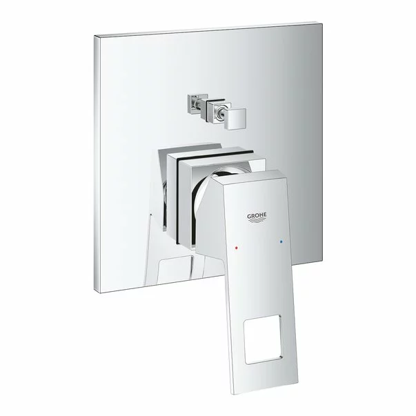 Baterii sanitare - Baterie cada - dus incastrata Grohe Eurocube 2 functii crom