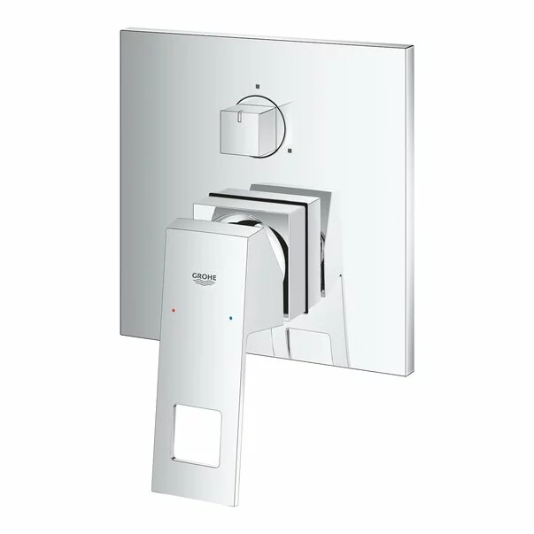 Baterii sanitare - Baterie cada - dus incastrata Grohe Eurocube cu 3 functii crom