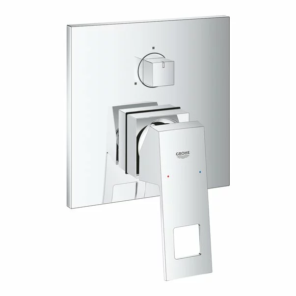 Baterie cada - dus incastrata Grohe Eurocube cu 3 functii crom [1]