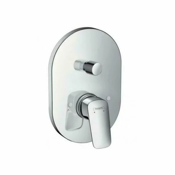 Baterie cada - dus incastrata Hansgrohe Logis cu corp incastrat crom lucios [1]
