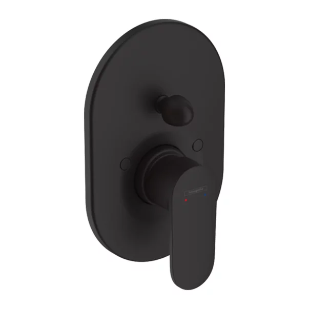 Baterii cada si dus - Baterie cada-dus incastrata Hansgrohe Vernis Blend negru mat fara corp incastrat