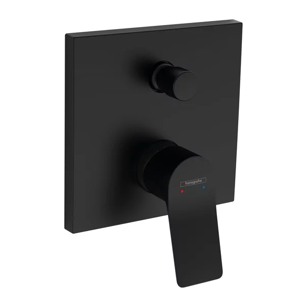 Baterii sanitare - Baterie cada - dus incastrata Hansgrohe Vivenis negru mat fara corp ingropat