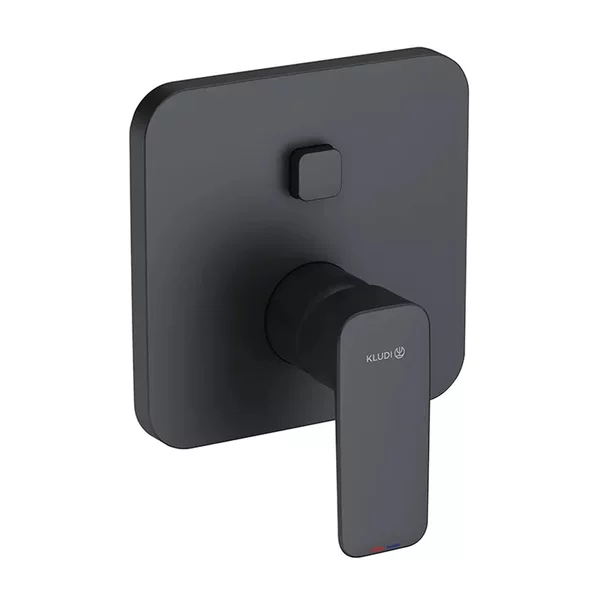 Baterii cada si dus - Baterie cada-dus incastrata Kludi Pure&Style negru mat fara corp ingropat