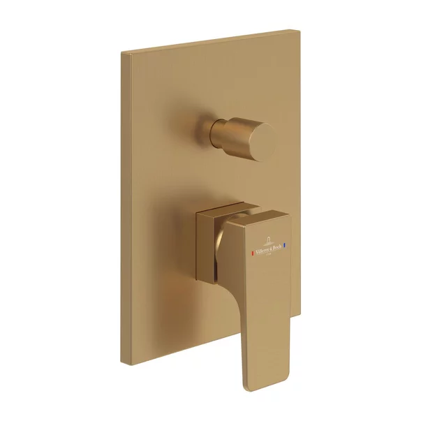 Baie - Baterie cada-dus incastrata Villeroy&Boch Architectura Square auriu periat fara corp ingropat