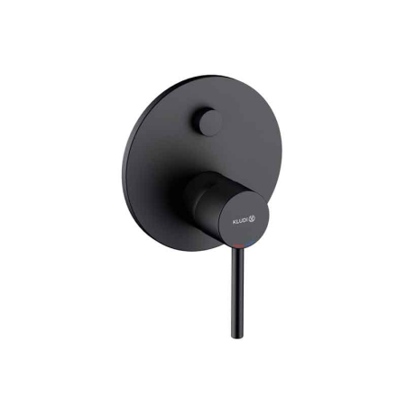 Baterii sanitare - Baterie cadă-duș Kludi, Bozz, încastrată, parte vizibilă, negru mat