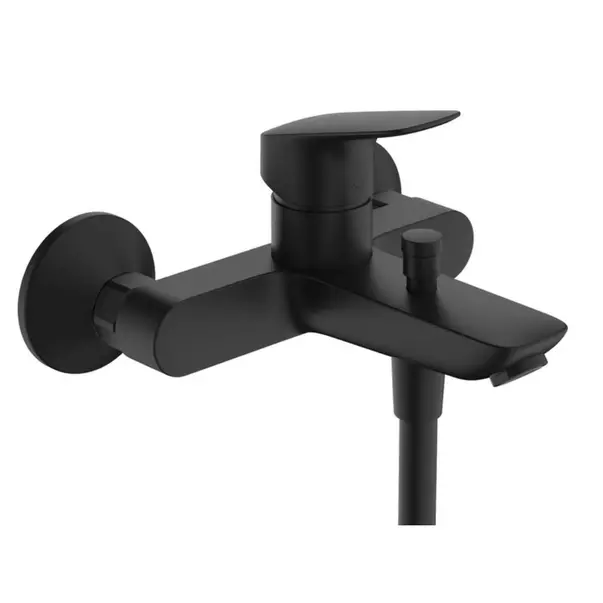 Baterii sanitare - Baterie cada-dus monocomanda negru mat Hansgrohe Logis