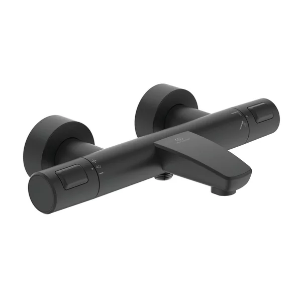 Baie - Baterie cada - dus termostatata Ideal Standard Ceratherm T25 negru mat