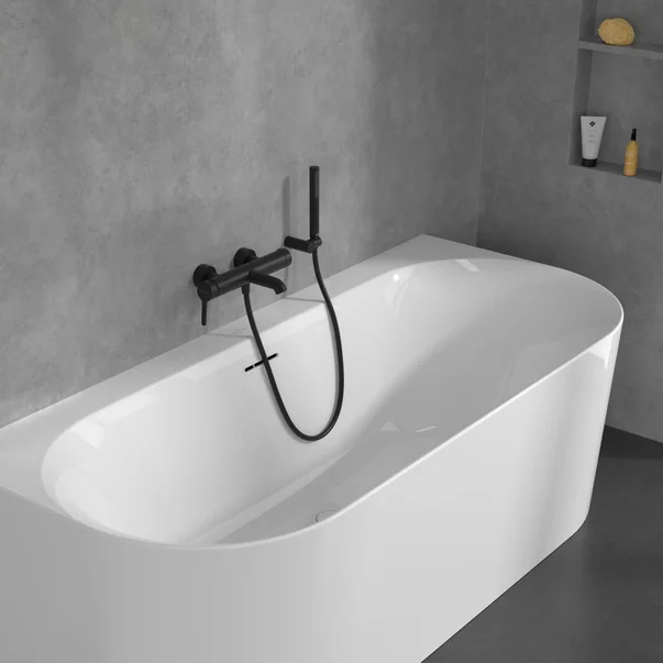 Baterie cada-dus Villeroy&Boch Skyla monocomanda negru mat [8]