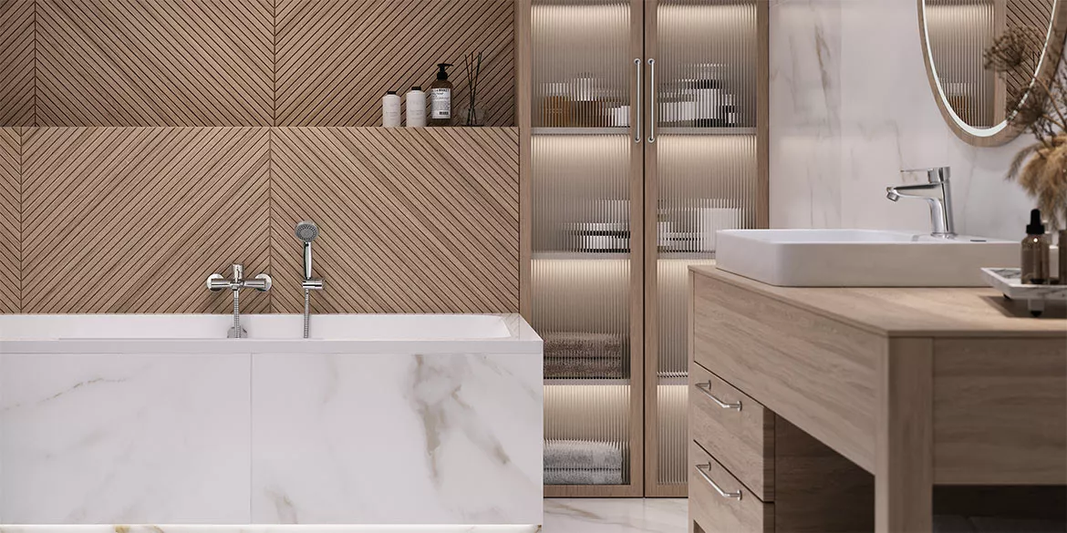 Baterie cada Ferro Ritto, aparenta, diverter, crom, BTR1 [2]