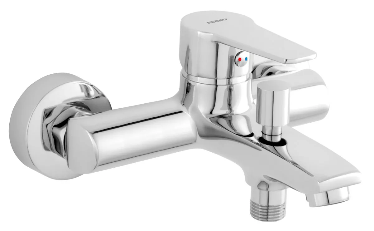 Baterii sanitare - Baterie cada Ferro Ritto, aparenta, diverter, crom, BTR1