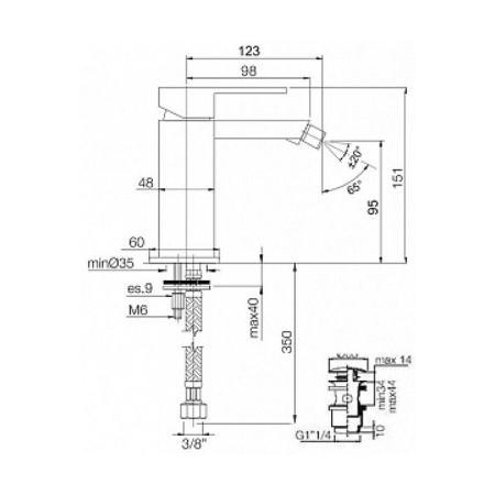 Baterie cada FIMA Carlo Frattini, Brick cu set dus, crom [1]