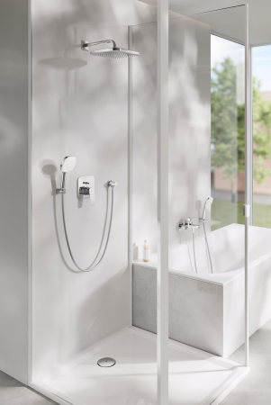 Baterie cada Grohe 1018130000, 1 bar, 167 mm, 224 mm, 50 mm, 2 orificii instalare, 1/2 dimensiune racord, Crom [5]