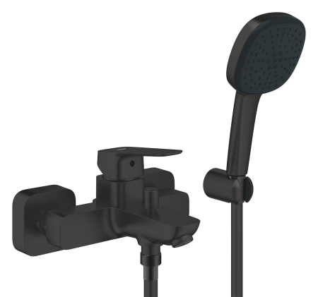 Baie - Baterie cada Grohe 1018142430, Cubeo, montaj pe perete, tip incastrare aparent, tip comanda monocomanda, negru