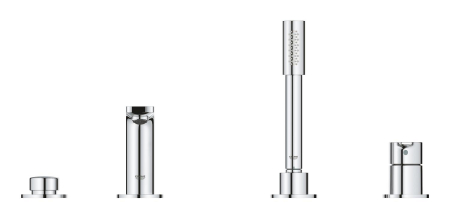Baterie cada Grohe 19577001, 0.7 bar, 33 mm, 2 m, 197 mm, 450 mm, 212 mm, 2 orificii instalare, Crom [3]