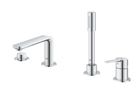 Baterie cada Grohe 19577001, 0.7 bar, 33 mm, 2 m, 197 mm, 450 mm, 212 mm, 2 orificii instalare, Crom [4]