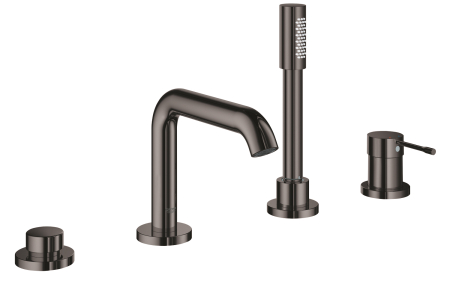 Baie - Baterie cada Grohe 19578A01, Essence, 1/2'', pe cada, set de dus, lucios, grafit