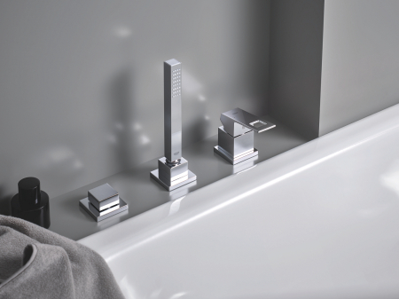 Baterie cada Grohe 19966000, 1 bar, 45 mm, 2 m, 252 mm, 310 mm, 3 orificii instalare, 1 functii para dus, Crom [3]