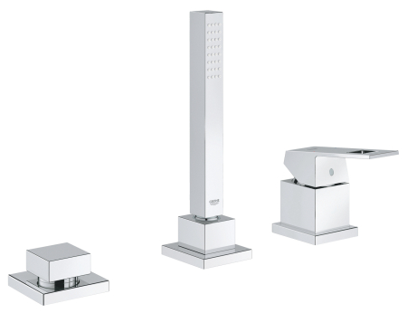 Baterii cada si dus - Baterie cada Grohe 19966000, 1 bar, 45 mm, 2 m, 252 mm, 310 mm, 3 orificii instalare, 1 functii para dus, Crom