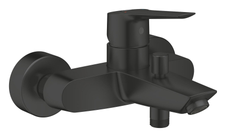 Baterii cada si dus - Baterie cada Grohe 242062432, 0.8 bar, 188 mm, 223 mm, 2 orificii instalare, 1/2 dimensiune racord, Negru