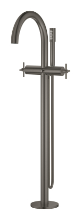 Baterie cada Grohe 25044AL3, Atrio, 1/2'', pe podea, set dus, necesita valva, mat, grafit [1]
