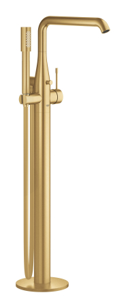 Baie - Baterie cada Grohe 25248GN1, Essence, 1/2'', pe podea, set dus, necesita valva, mat, auriu