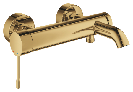 Baie - Baterie cada Grohe 25250GL1, Essence, 1/2'', diverter, anti-reflux, lucios, auriu
