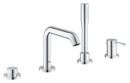 Baterii cada si dus - Baterie cada Grohe 25251001, 1 bar, 28 mm, 2 m, 251 mm, 480 mm, 197 mm, 4 orificii instalare, 1 functii para dus, Crom