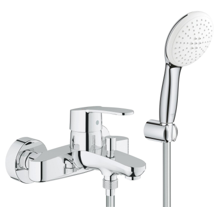 Baterii cada si dus - Baterie cada Grohe 25275002, 1 bar, 110 mm, 1.5 m, 225 mm, 173 mm, 44 mm, 2 orificii instalare, Crom