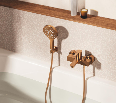 Baterie cada Grohe 33849DL1, Lineare, aparenta, mat, cupru [4]