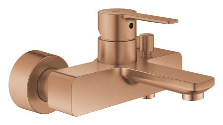 Baie - Baterie cada Grohe 33849DL1, Lineare, aparenta, mat, cupru