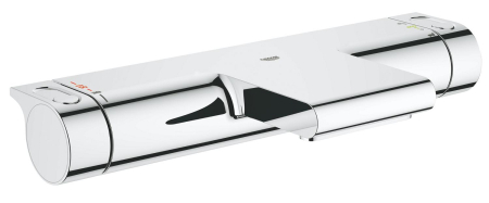 Baie - Baterie cada Grohe 34484001, Grohtherm 2000 New, montaj pe perete, compatibil cu instalatii sanitare standard, crom