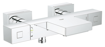 Baie - Baterie cada Grohe 34508000, Grohtherm Cube, montaj pe perete, tip incastrare aparent, tip comanda dubla comanda, crom