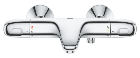 Baterie cada Grohe 34816003, 1 bar, 317 mm, 173 mm, 101 mm, 2 orificii instalare, 1/2 dimensiune racord, Crom [1]
