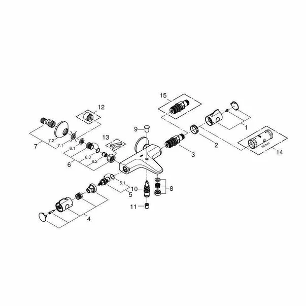 Baterie cada Grohe Grohtherm 800 termostatica [2]