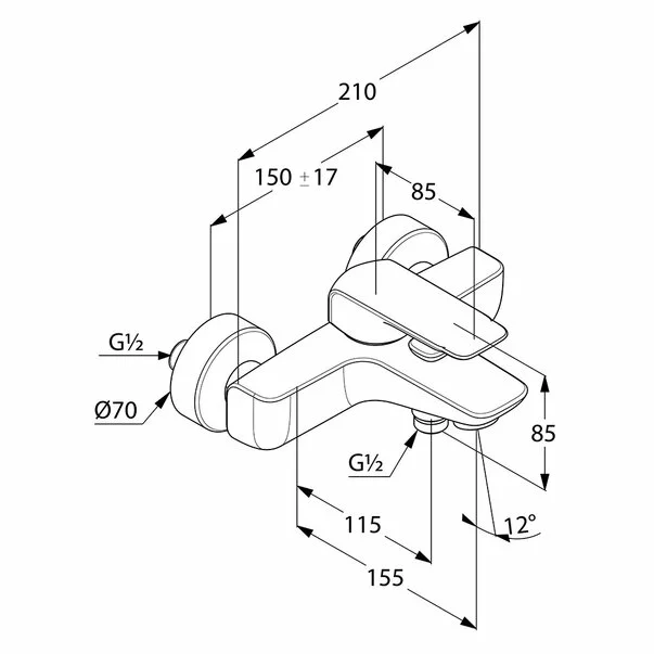 Baterie cada Kludi Ameo monocomanda [1]
