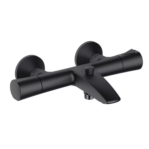 Baterii sanitare - Baterie cada Kludi Zenta SL, aparenta, termostat, mat, negru, 351013938